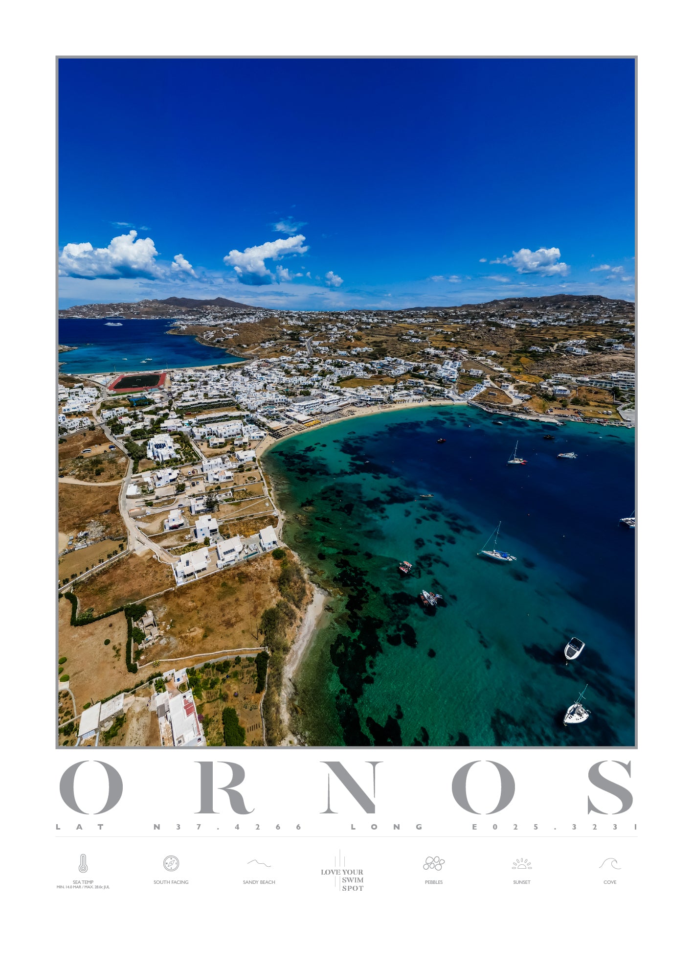 ORNOS BEACH GREECE